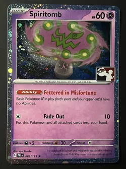 NM Spiritomb 089/193 Comos Holo Rare - Play! Prize Pack Series 4 - Pokemon Card - Image 1