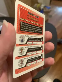 Pokemon E Reader 2003 Battle Record Card - Cordial Bond - Image 2