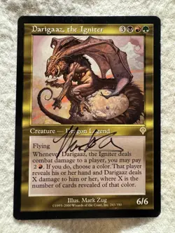 MTG - Darigaaz, the Igniter - Invasion - NM - Artist Signed - Free Shipping! - Image 1