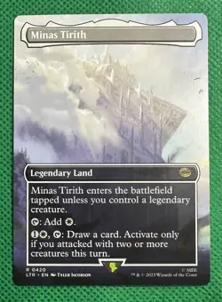 Magic The Gathering Minas Tirith Borderless 0420 2023 Lord of the Rings Mint - Image 1