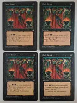Heavily Played - 4x MTG Dark Ritual - Ice Age - Image 1