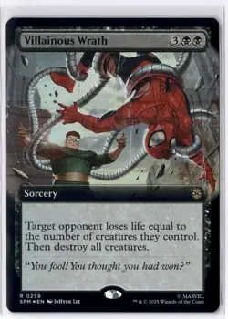 Villainous Wrath (Extended Art) 259 MTG Marvel's Spider-Man FOIL NM/M - Image 1