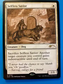 MTG 1x SKETCH SHOWCASE Selfless Savior 732 Secret Lair Drop Magic the x1 NM - Image 1