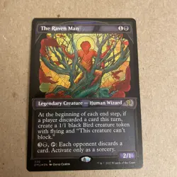 MTG Magic: The Gathering FOIL The Raven Man Textured DMU Dominaria United NM! - Image 1
