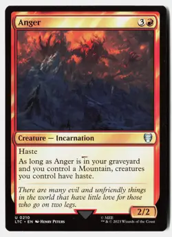 MTG - Anger 210 Near Mint Commander: The Lord of the Rings: Tales of Middle-eart - Image 1
