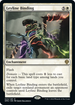 MTG Leyline Binding - Foil, Dominaria United, Moderately Played, English - Image 1