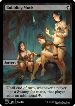 BUBBLING MUCK : altered-art card for use with MTG : with SEXY BABES! - Image 1
