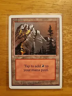 Mountain (A) - Unlimited - MTG Magic - Common - Land - Image 1
