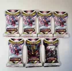 Pokemon Lost Origin Sleeved Booster Pack Art Set - 7 Packs NEW SEALED - Image 1
