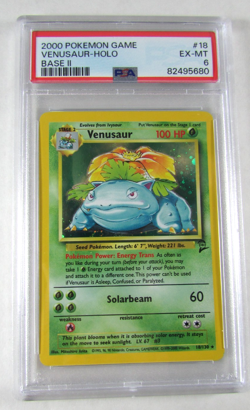 2000 Pokemon Game Base II VENUSAUR HOLO 18/130 PSA 6 EX-MT - Image 1