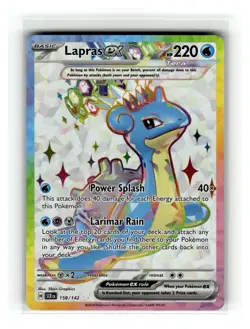 Lapras ex - Ultra Rare Water Holo SV07: Stellar Crown #158/142 [NM] Pokemon TCG - Image 1