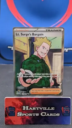 Lt. Surge's Bargain 170/132 Me01: Mega Evolution Holo Pokemon NM - Image 1