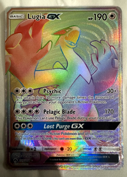 MINT LUGIA GX 227/214 LOST THUNDER POKEMON FULL ART SECRET RARE RAINBOW - Image 1