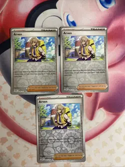 3x Arven 186/197 Obsidian Flames Reverse Holo Pokemon TCG NM Condition - Image 1