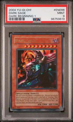 2004 YU-GI-OH! DARK BEGINNING 1 #EN096 DARK SAGE PSA 9 - Image 1