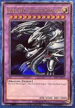 YuGiOh Blue-Eyes Ultimate Dragon - Ultra Rare - ES01-AE019 - Asian English - NM - Image 1