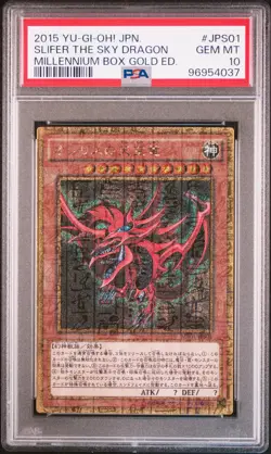 2015 YU-GI-OH! JPN MB01-MILLENNIUM BOX GOLD ED SLIFER THE SKY DRAGON PSA 10 - Image 1