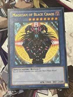 Yu-Gi-Oh! TCG Magician of Black Chaos YGLD-ENC01 1st Edition Ultra Rare LP - Image 1