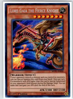 Lord Gaia the Fierce Knight Secret Rare MVP1-ENS50 1st Ed. Lightly Played - Image 1