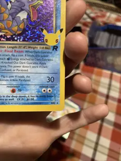 Pokemon Dark Gyarados Holo TCG Card Celebrations Classic Collection 8/82 - Image 4