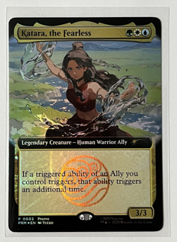 2025 SDCC Katara, the Fearless Avatar MTG Magic The Gathering Promo Card IN HAND - Image 1