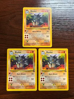 "Rhydon" - Pokemon Trading Card Game Jungle Set (3 Cards) (45/64) - Image 1