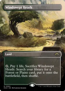 Windswept Heath Borderless Modern Horizons 3 360 NM Magic MTG Normal - Image 1