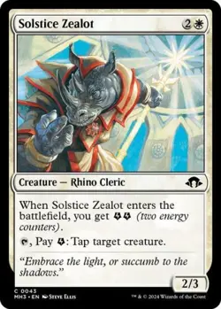 Solstice Zealot -Foil Light Play MTG Modern Horizons 3 - Image 1