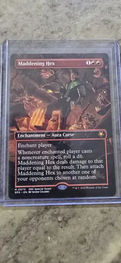 Maddening Hex (Borderless) Special Guests Regular Enchantment Duskmourn MTG - Image 1