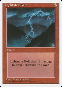 1x Lightning Bolt - MP - 4th Edition - mtg - SPARROW MAGIC - Image 1