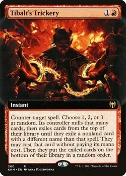 1x - Tibalt's Trickery - Extended Art #360 - Kaldheim - NM MTG - Image 1