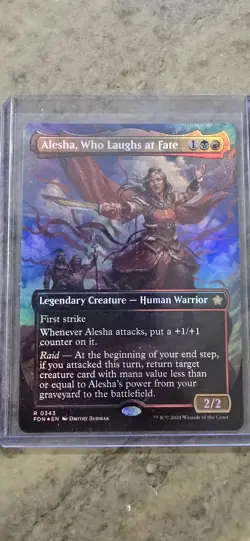 Alesha, Who Laughs at Fate (Borderless) Foundations Foil Legendary Creature MTG - Image 1