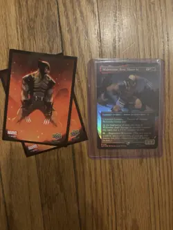 Wolverine Best There Is Borderless Foil Near Mint MTG + Upper Deck Card Sleeves - Image 1