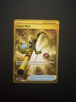 Super Rod 276/193 Secret Gold Trainer Item Sv02: Paldea Evolved Holo Pokemon - Image 1