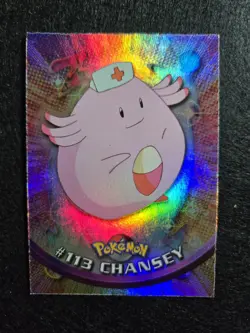 2000 Pokemon Topps - Rainbow Holo Chansey #113 - Blue Label- MP - Image 1