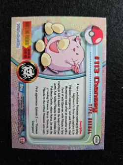 2000 Pokemon Topps - Rainbow Holo Chansey #113 - Blue Label- MP - Image 2
