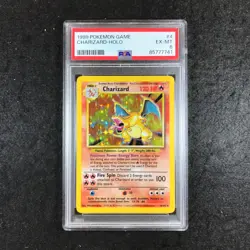 PSA 6 Charizard - 4/102 - Holo Rare 1999 Pokemon Base Set Unlimited 741 - Image 1