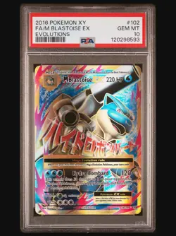Pokemon M Blastoise EX XY Evolutions Full Art #102 PSA 10 - Image 2