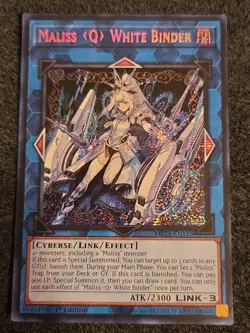 Maliss Q WhiteBinder MP25-EN126 Prismatic Secret Rare 1st Edition Yugioh! NM - Image 1