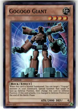 Gogogo Giant 1996 1st Edition Super Rare Holo Yugioh NUMH-EN020 (NM) - Image 1