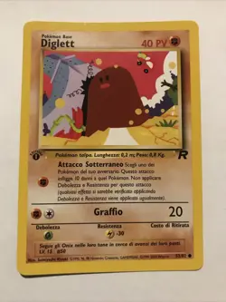 Italian Diglett 1st Edition Team Rocket 52/82 Pokemon Card - Image 1