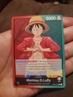 ONE PIECE Card Game Romance Dawn OP01-003 Monkey D Luffy Leader Pre Errata - Image 1