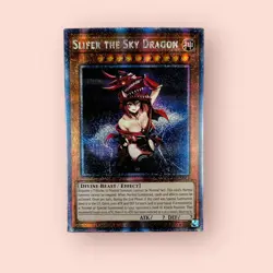 Slifer The Sky Dragon Waifu YuGiOh HOLO Foil Rare Goddess Story Doujin Card - NM - Image 1