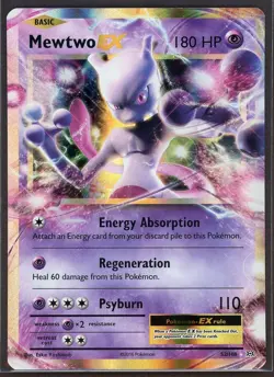 Pokemon Mewtwo EX 52/108 2016 XY Evolutions English Pokemon Card - Image 1