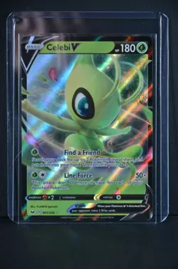Celebi V 001/202 Sword & Shield 2020 Ultra Rare Holo Foil Pokemon TCG Card - NM - Image 4