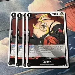 X4 Queen OP08-080 - Two Legends - One Piece Card Game OP TCG ENG Playset - Image 1