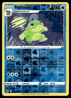 Politoed 32/196 Pokemon Card Lost Origin Rare 140 HP Rev Holo Lightly Played SI - Image 1