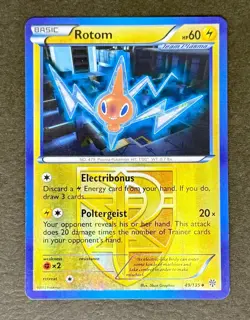 Rotom 49/135 Team Plasma Reverse Holo Plasma Storm Pokemon Card TCG - Image 1