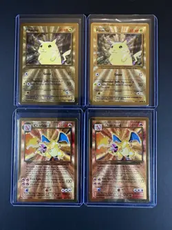 charizard & pikachu gold metal card celebrations Set Of 2 Mint - Image 1