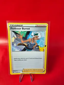 Pokemon Sword & Shield Promo Professor Burnet (Celebrations) SWSH167 Card - Image 1